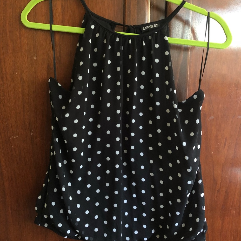 Express Polka Dot Career Tank Sz L
